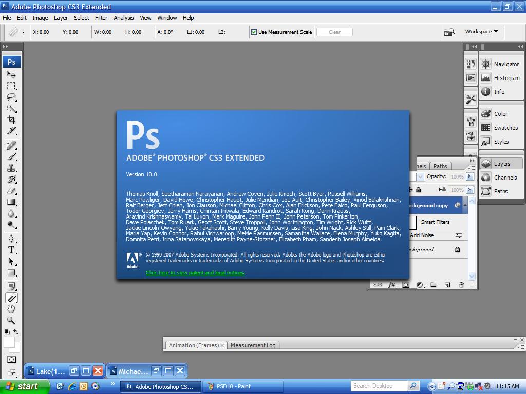 Adobe Photoshop CS3 for Windows Splash Screen (2007)